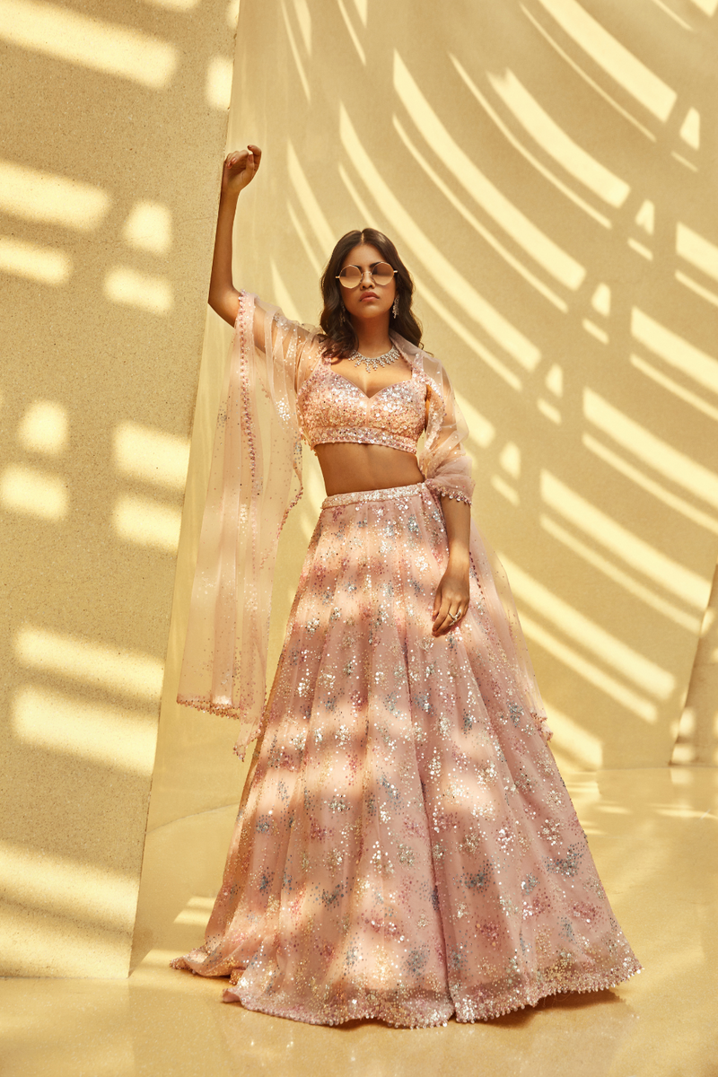 Blush Pink Lehenga Set – Seema Gujral